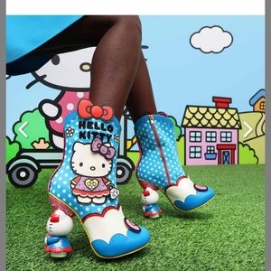 RARE Irregular Choice Hello Kitty boots. New